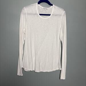 Standard James Preese Women’s Long Sleeve White Long Sleeve Shirt Size 4 Top